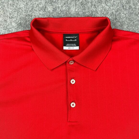 Nike Golf Shirt Mens Extra Large Red Dri Fit Short Sleeve Polo Golfer Casual Y2K - Picture 2 of 13